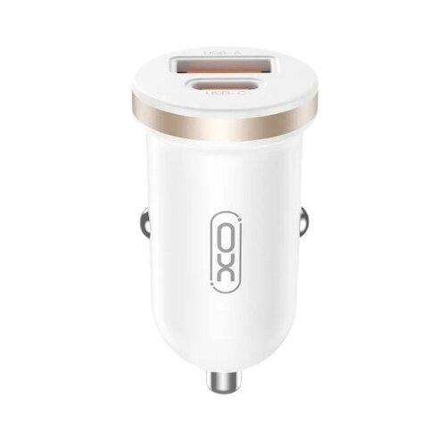 XO Auto punjac CC56 30W USB+Type C+kabal type-C Bijeli Slike