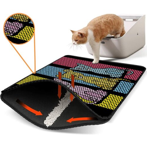 WALLXPERT Nrszn0040 multicolor cat litter mat Cene