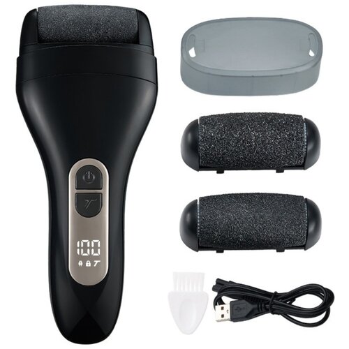 INF USB polnilni električni pilnik za pete z LED zaslonom, 3 hitrosti Black, (5000283896) Cene