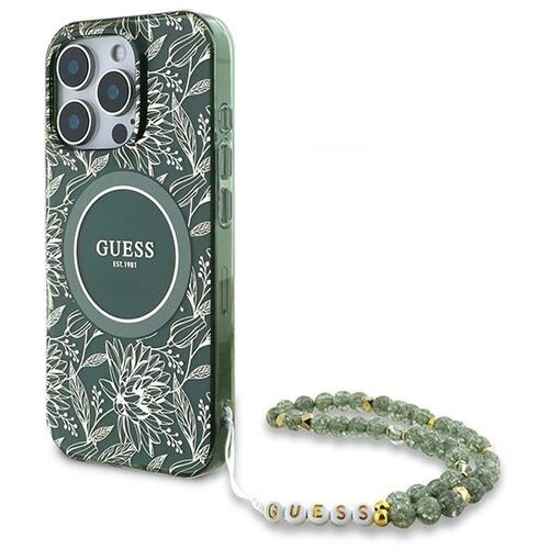 Guess IML FLOWERS ALLOVER ELECTRO OVITEK ZA IPHONE 16 PRO ZA MAGSAFE ZELEN, (21899350) Cene