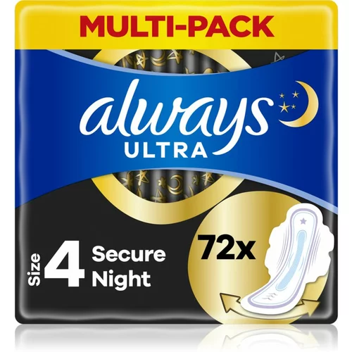 Always ultra Secure Night vložki 72 kos