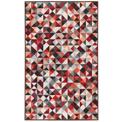 Mila Home Rdeča/siva pralna preproga 160x230 cm Ignite –