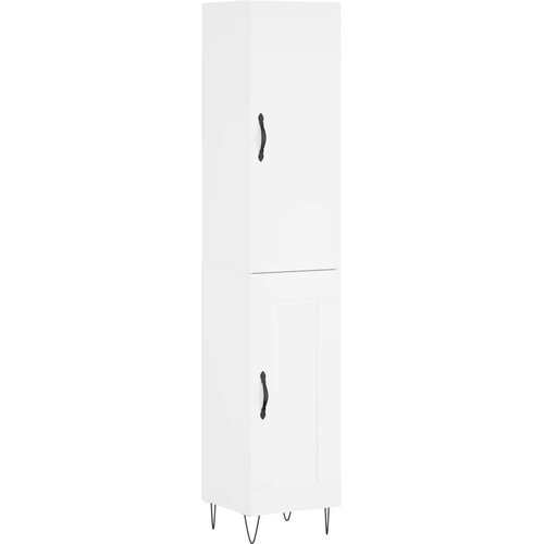  Visoka komoda bijeli 34,5x34x180 cm od konstruiranog drva Slike