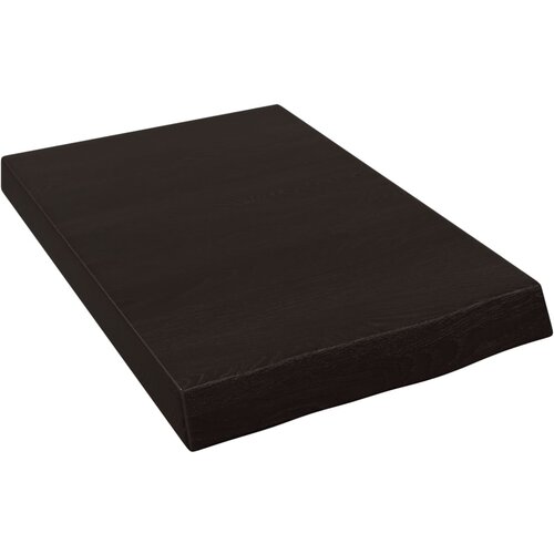 Maison Chic Stenska polica - Viseča Polica temno rjava 40x60x(2-6) cm trdna hrastovina, (21784621) Slike