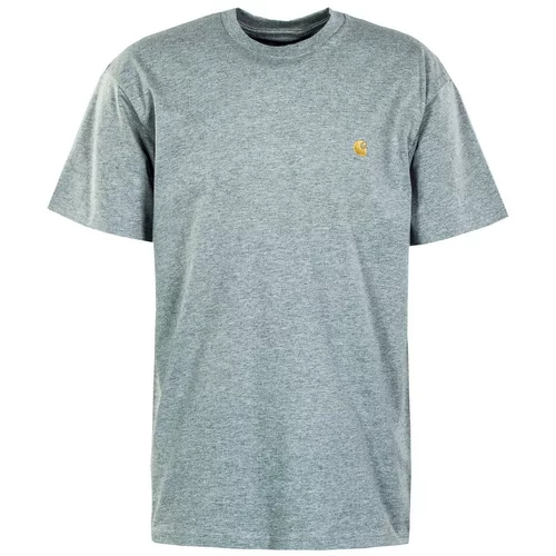 Carhartt WIP Majica 'Chase' pegasto siva / svetlo oranžna