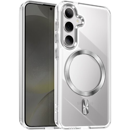 AVIZAR Ohišje MagSafe za Samsung S24 Plus in S25 Plus Crystal Back Color, Srebrna, (5000012494) Cene