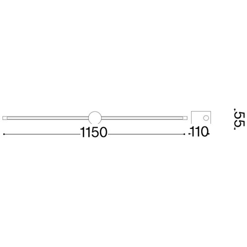 Ideal Lux - LED svetlo za slike FILO LED/16W/230V 115 cm CRI 90 mesing Slike