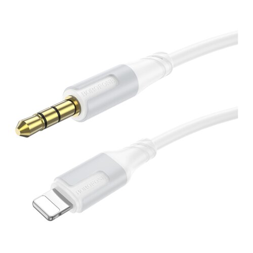 Borofone USB audio konverter BL19 Creator digital audio conversion cable iPhone/lightning white Slike
