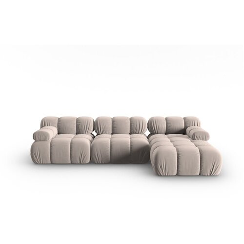 Micadoni Home bež žametna sedežna garnitura 285 cm bellis &amp;ndash; Slike