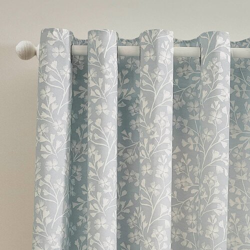 Catherine Lansfield Plave zavjese u setu 2 kom 229x229 cm Brooke Floral &amp;ndash; Slike