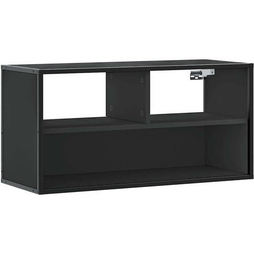Maison Chic TV omarica - TV enota - Televizijska omarica črna 80x31x39,5 cm inženirski les in kovina, (21700983) Slike