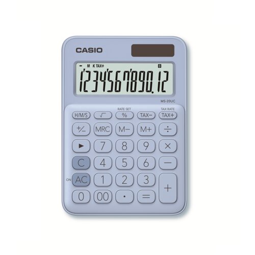 Casio kalkulator ms 20 uc svetlo plavi Slike