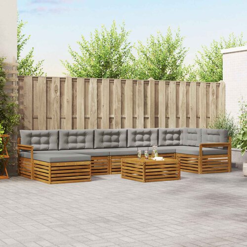  Set vanjskih sofa 8 kom. Prirodna i svijetlo siva Cijene