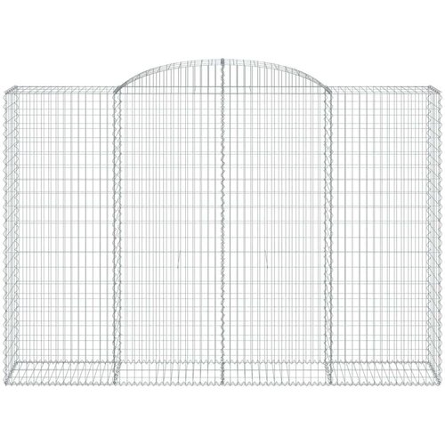  Lučne gabionske ko&amp;scaron;are 3 kom 300x50x200/220cm pocinčano željezo Slike