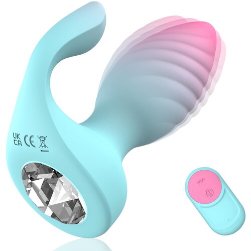 SuperLove Dual Stimulation Vibrating Silicone Anal Gem with Remote Slike
