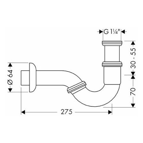 Hansgrohe spodnji del sifona za bide (55237000) Slike