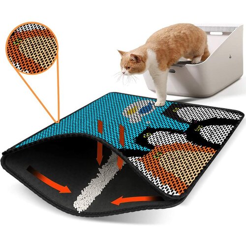 WALLXPERT Nrszn0236 multicolor cat litter mat Slike