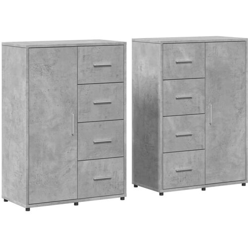 vidaXL Komoda 2 kosa betonsko siva 60x31x84 cm inženirski les Cene