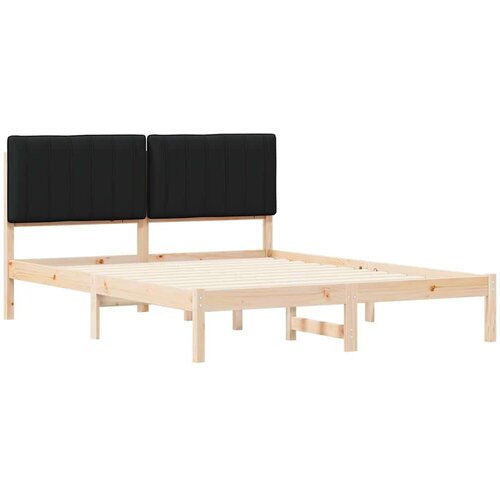  Krevetni okvir s tapiciranim uzglavljem Crna 150 x 200 cm Slike