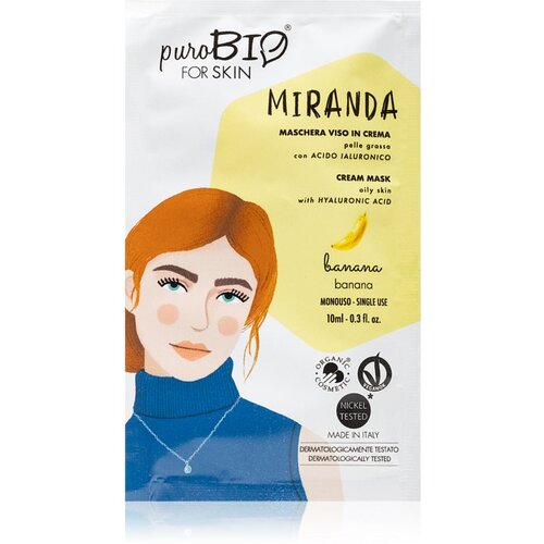 PuroBIO cosmetics forskin miranda cream mask oily skin - 05 banana Slike