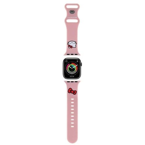Hello Kitty silikonski pa&scaron;ček za uro za Apple Watch 38 / 40 mm - roza - HKAWMSCHBLP Cene