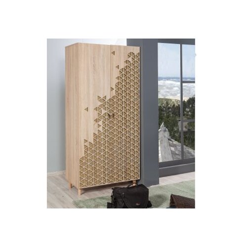 Hanah home Ormar Stil 90x192x52cm Hrast Slike