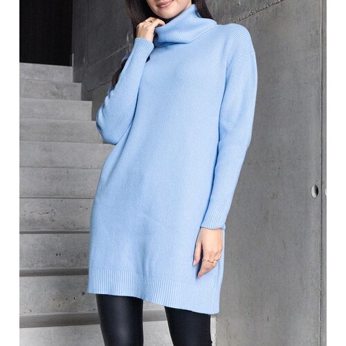 Gemre Long blue soft turtleneck sweater Kali Cene