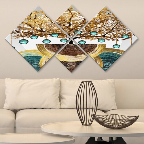 Wallity slika 4MDF1730800570, 60x115 cm, 4 dela Cene