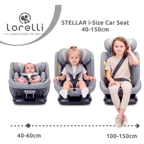 Lorelli autosjedalica Stellar i-Size 40-150 cm, siva Slike