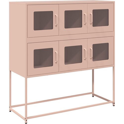 Maison Chic Komoda - Predalnik roza 100,5x39x107 cm hladno valjano jeklo, (21717865) Slike