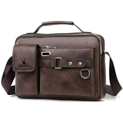  Mu&scaron;ka Crossbody Torba WEIXIER FL-35524 - Tamno Smeđa KP35524 Cene