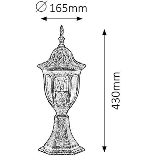 Rabalux milano spoljna lampa43cmE27 60W IP43 spoljna rasveta Slike