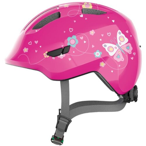 Abus kaciga za bicikliste Smiley 3.0 pink butterfly - M Slike