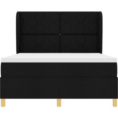  Okvir kreveta s madracem Crna 140x200 cm Tkanina Slike