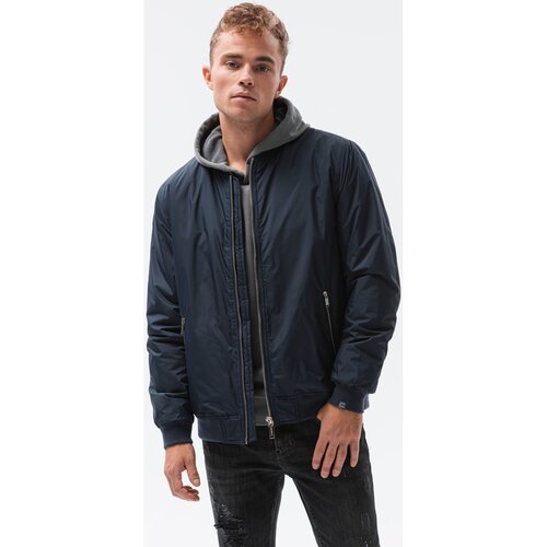 Ombre Vetrovke Mo&amp;scaron;ka pre&amp;scaron;ita bunda (C538NAVY) pisana Slike