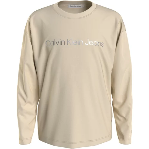 Calvin Klein Jeans Majica pesek / srebrna