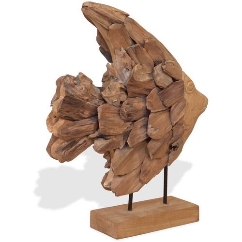  Riba Skulptura od tikovine 40x12x57 cm Slike