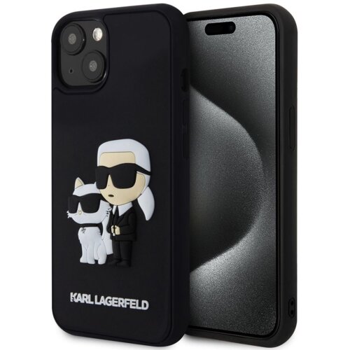  originalen karl lagerfeld ovitek KLHCP15M3DRKCNK za iphone 15 plus 6.7 črna trda za&amp;scaron;čita - full bodies 3D Slike