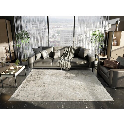 Dieter Knoll VINTAGE PREPROGA 140/200 cm tkano siva Slike