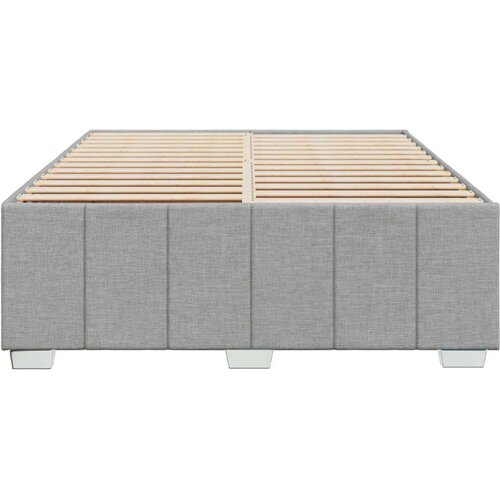 VidaXL okvir za krevet bez madraca svjetlosivi 140 x 190 cm od tkanine Slike