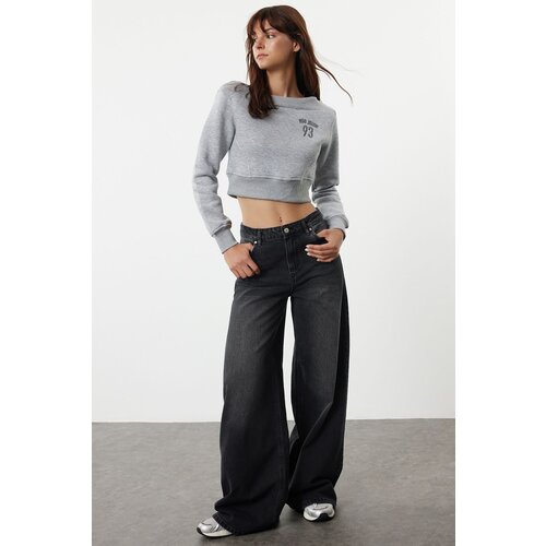Trendyol Black High Waist Extra Wide Leg Jeans Slike