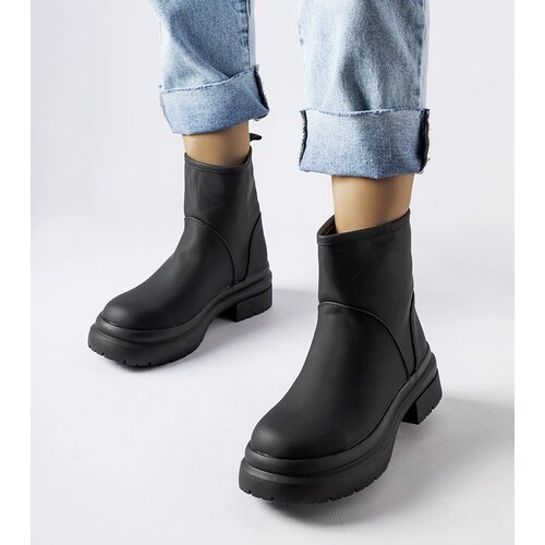 Gemre Black insulated rubber ankle boots Clotilde Cene