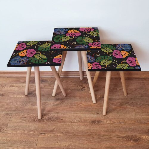 Hanah home 3Shp141 - Multicolor Multicolor Nesting Table (3 Pieces) Cene