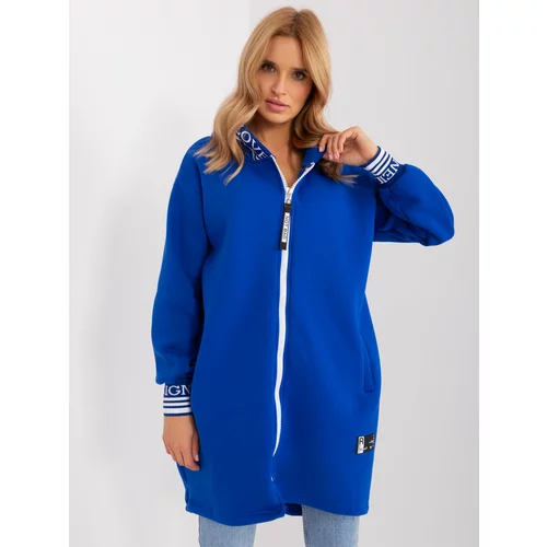 Fashion Hunters Cobalt blue zip-up sweatshirt with insulation