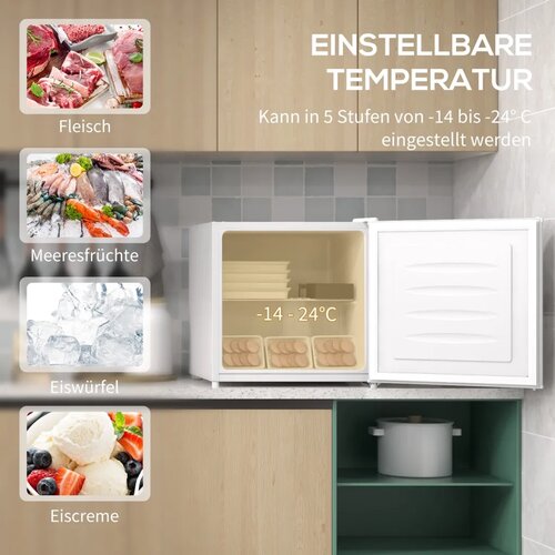 Mini zamrzivač odjeljak za zamrzavanje 35 l 5-stupanjska kontrola temperature bijela Slike