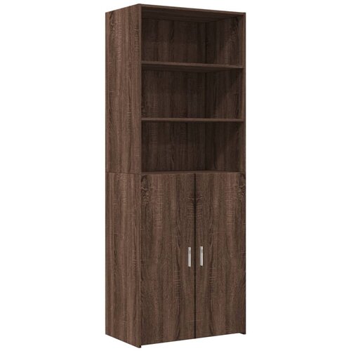 Maison Chic Visoka omara - Komoda - Predalnik rjavi hrast 70x42,5x185 cm inženirski les, (21719292) Slike