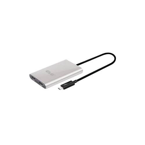 Club3d CSV-1574 Thunderbolt / HDMI adapter [1x Thunderbolt&trade; 3 utikač USB-C&reg; - 2x mu&scaron;ki konektor HDMI] siva, crna 0.27 m Cijene
