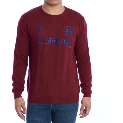 La Martina Puloverji XMS300-YV021-06073 Bordo Cene