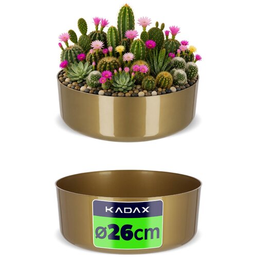 KADAX Cvetlični lonec Pokrov za cvetlični lonec Zlata skleda za aranžmaje Okrogla 26 cm, (5000349999) Cene
