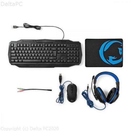 Nedis Gaming Set 4-u-1 - Tipkovnica Slusalice, Mis i Podloga Cijene